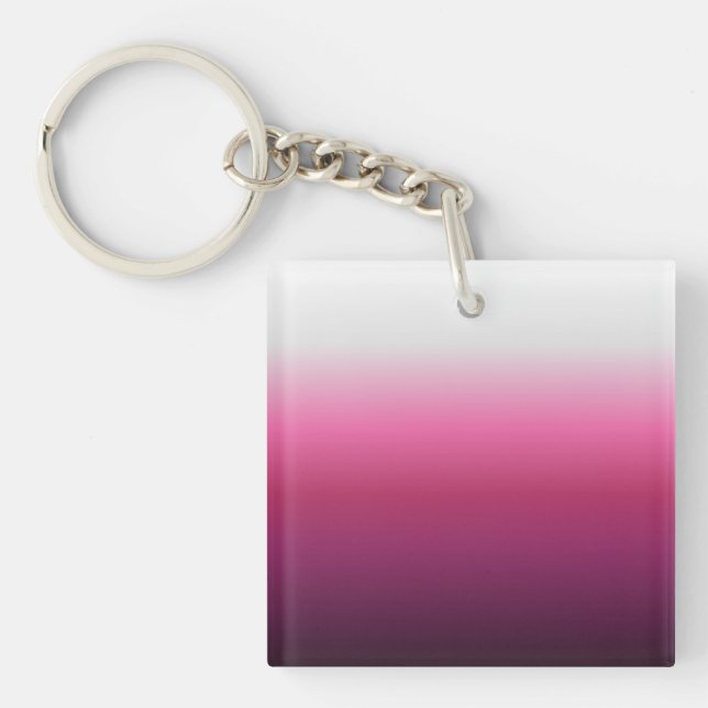 modern chic abstract magenta burgundy maroon ombre keychain (Front)