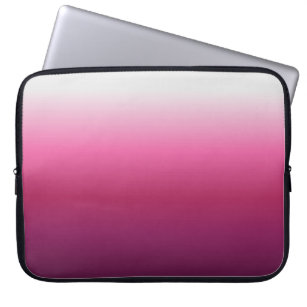 modern chic abstract magenta burgundy maroon ombre laptop sleeve