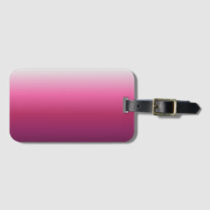 modern chic abstract magenta burgundy maroon ombre luggage tag