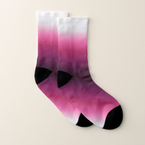 modern chic abstract magenta burgundy maroon ombre socks