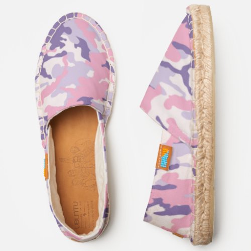 Modern Chic Abstract Pink Purple Pattern  Camo Espadrilles