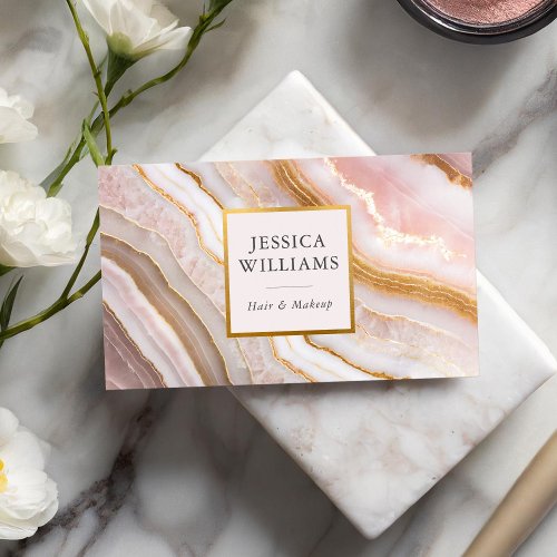 Modern Chic Agate Marble Business Card