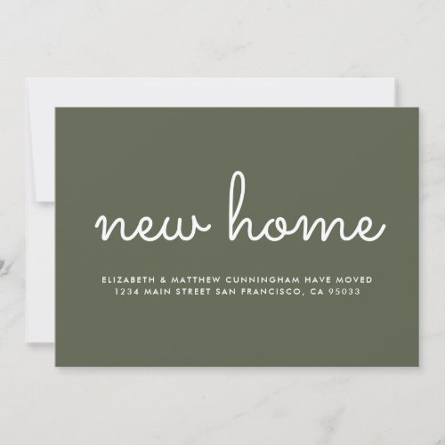 Modern Chic and Fun New Home Announcement Card