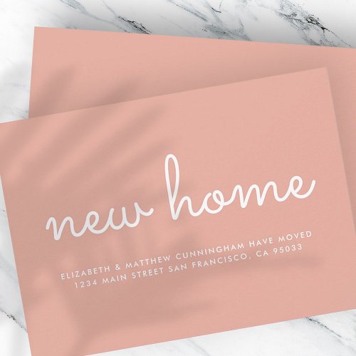 Modern Chic and Fun New Home Announcement Card