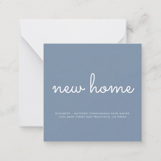 Modern Chic and Fun New Home Note Card (Front)
