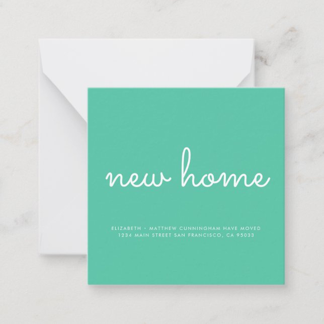 Modern Chic and Fun New Home Note Card (Front)