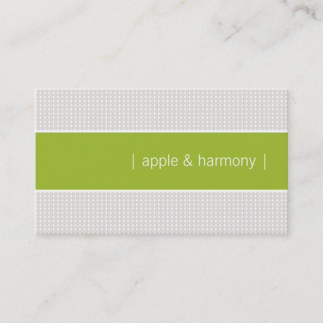 Modern Chic Apple Green Business Card (Front)