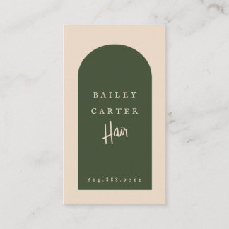 Modern Chic Arch Beauty Hair Stylist Business Card