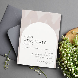 Modern Chic Arch Hens Party Invitation