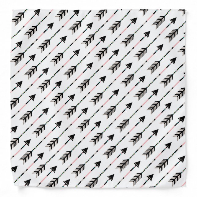 Modern Chic Aztec Hipster Tribal Arrows Bandana (Front)