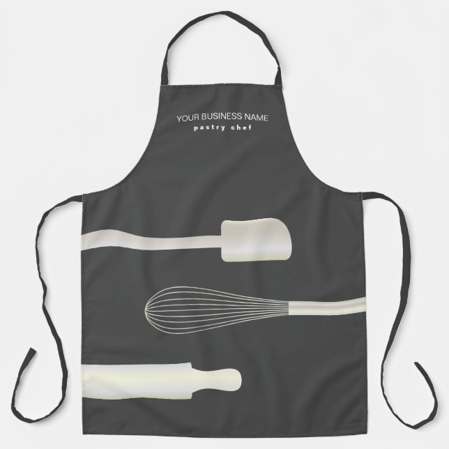 Modern Chic Bakery Pastry Chef Baking Business Apron (Front)