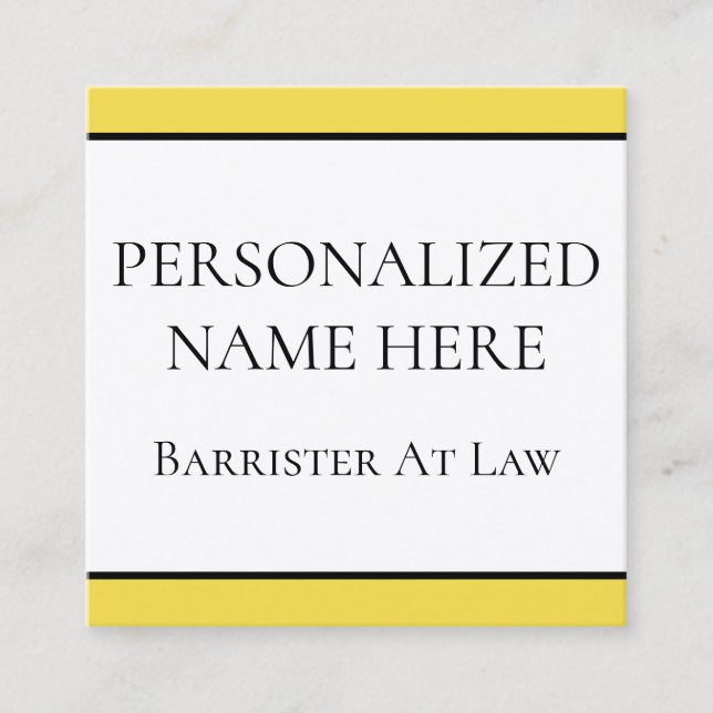Modern & Chic Barrister At Law Business Card (Front)