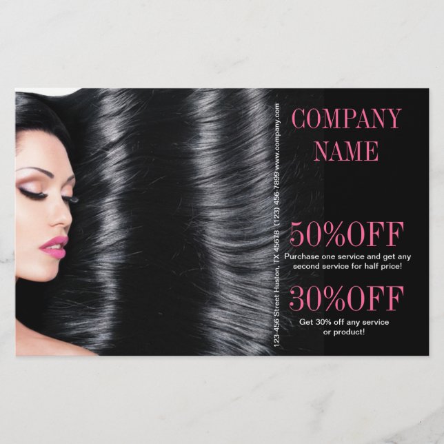 modern chic  beauty salon Hair Stylist Flyer (Front)