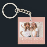 Modern Chic Best Friends BFF Photo Keychain<br><div class="desc">Design is composed of fun and playful typography with sans serif and serif font. Add a custom photo.</div>