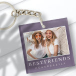 Modern Chic Best Friends BFF Photo Keychain<br><div class="desc">Design is composed of fun and playful typography with sans serif and serif font. Add a custom photo.</div>