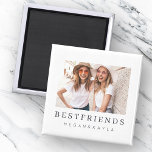 Modern Chic Best Friends BFF Photo Magnet<br><div class="desc">Design is composed of fun and playful typography with sans serif and serif font. Add a custom photo.</div>