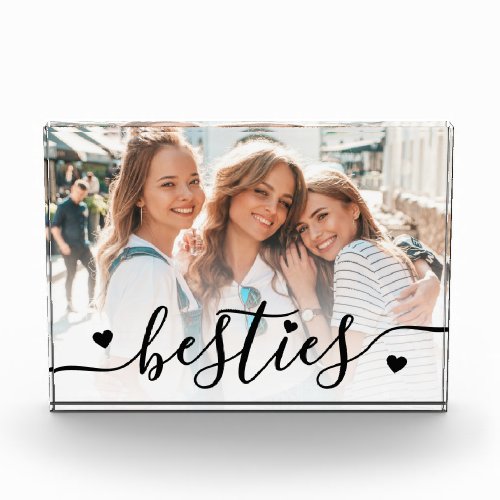 Modern Chic Besties Best Friend Photo Block