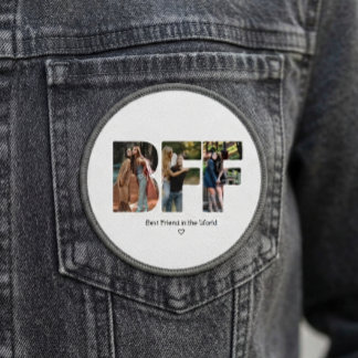 Modern Chic BFF Photo Collage Besties Patch