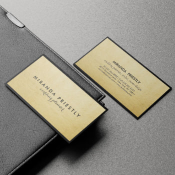 Modern Chic Black And Faux Gold Foil Luxe Creative Business Card by ReadyCardCard at Zazzle