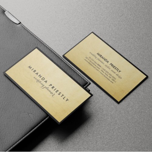 Modern Chic Black and Faux Gold Foil Luxe Creative Business Card