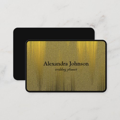 Modern Chic Black and Gold Foil Luxury Business Ca Business Card