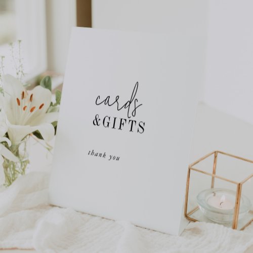 Modern Chic Black and White Cards and Gifts Sign