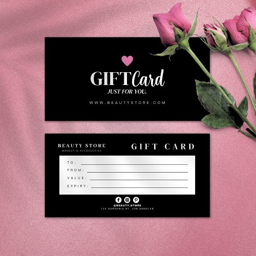 Modern Chic Black and White Gift Certificate