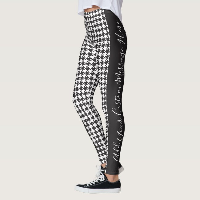 Modern Chic Black and White Houndstooth
