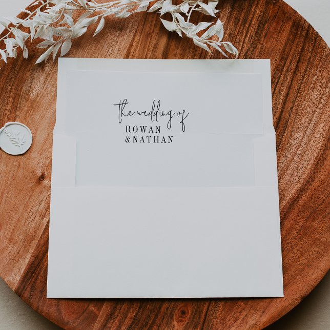 Modern Chic Black and White Wedding Envelope Liner (Creator Uploaded)