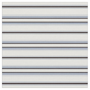 Modern chic black, blue and white stripes fabric