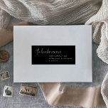 Modern Chic | Black Recipient Guest Address Labels<br><div class="desc">These modern chic black recipient guest address labels are perfect for stylish wedding invitations, holiday cards and more. This simple boho design features classic minimalist calligraphy in sophisticated dark black and white. Customize each label with the name and address of your guests. 21 labels per sheet. Add each sheet that...</div>
