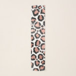 Modern Chic Black Rose Gold Foil Leopard Print Scarf<br><div class="desc">This modern and chic safari print is perfect for the trendy and stylish fashionista. It features faux printed rose gold and black foil leopard animal print on top of a simple white background. It's elegant, stylish, and trendy. ***IMPORTANT DESIGN NOTE: For any custom design request such as matching product requests,...</div>