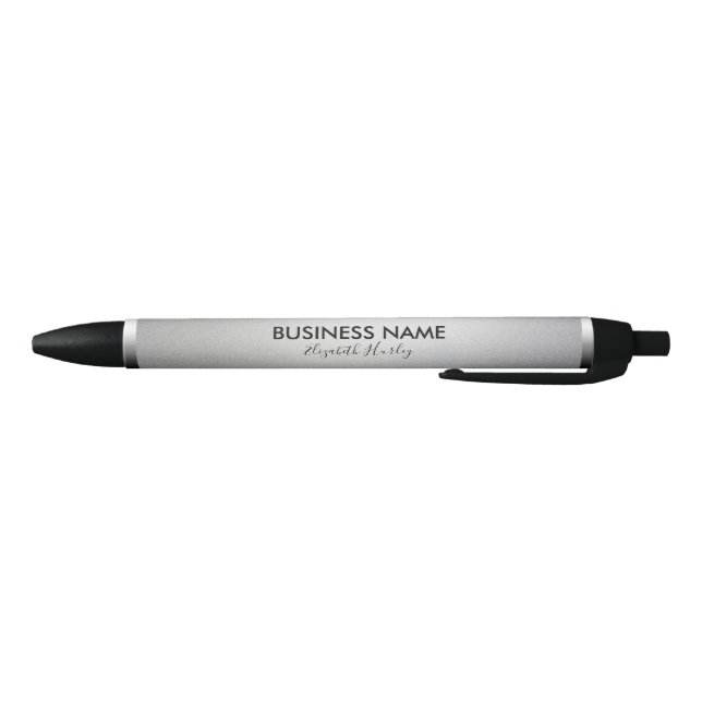 Modern Chic Black & Silver Foil Creative Designer Pen (Bottom)