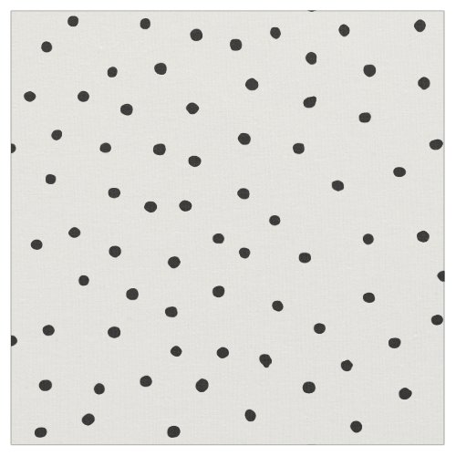 Modern chic black watercolor cute polka dots fabric