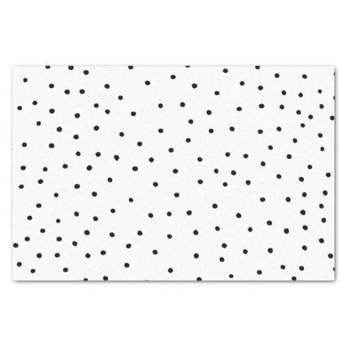 Modern chic black watercolor cute polka dots tissue paper