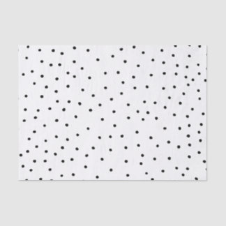 Modern chic black watercolor cute polka dots tissue paper