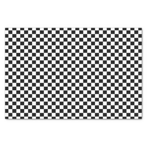 Modern Chic Black White Checks Checkered Gift Wrap Tissue Paper