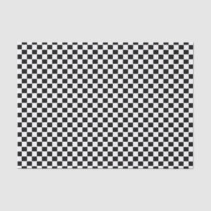 Modern Chic Black White Checks Checkered Gift Wrap Tissue Paper