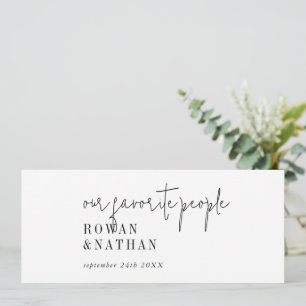Modern Chic Black White Seating Chart Header
