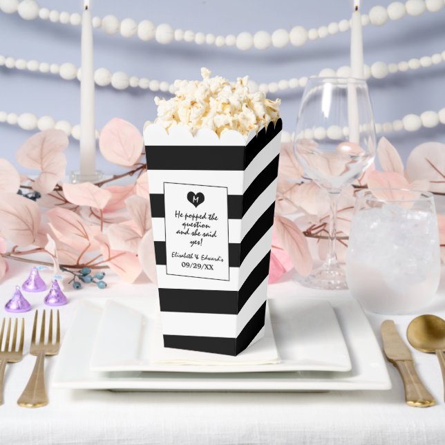 Modern Chic Black & White Wedding Favor Boxes (Wedding)