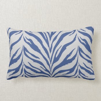 Modern Chic Blue And White Zebra Prints Pillow by TintAndBeyond at Zazzle