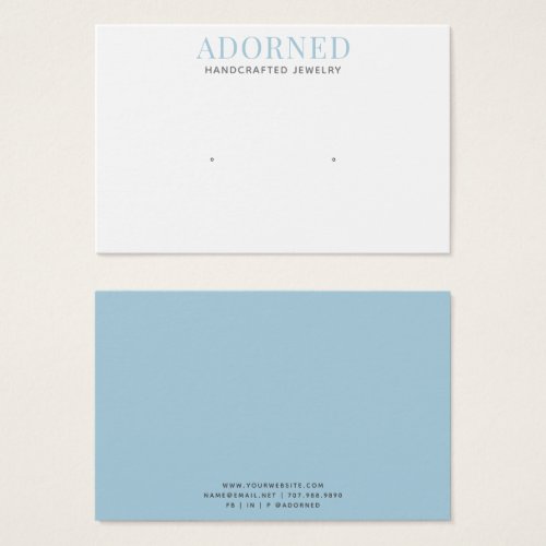 Modern Chic Blue Earring Jewelry Display Cards