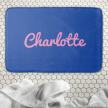 Modern Chic Blue Pink Preppy Custom Name Trendy