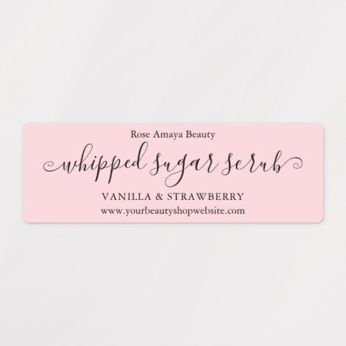 Modern Chic Blush Pink Horizontal Labels