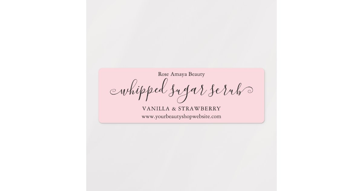 Modern Chic Blush Pink Horizontal Labels | Zazzle