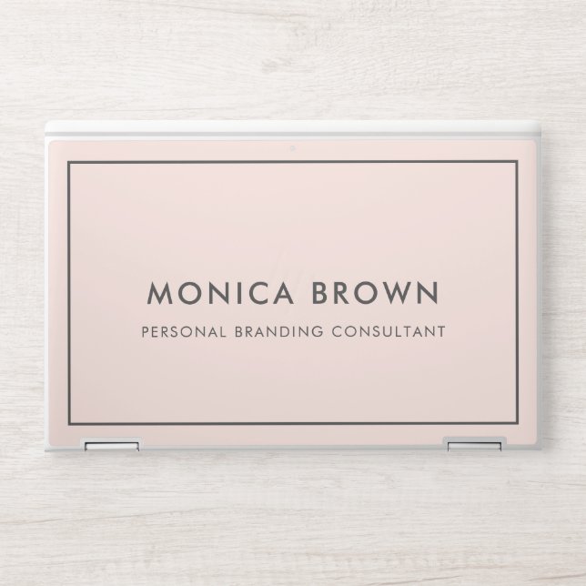 Modern Chic Blush Pink HP Laptop Skin (Front)