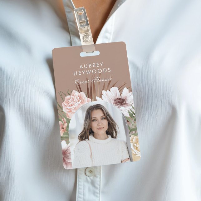 Modern Chic Bohemian Watercolor Florals Photo Arch Badge (Modern Chic Bohemian Watercolor Florals Photo Arch Badge)