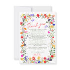 Modern chic boho bright wild flowers graduation