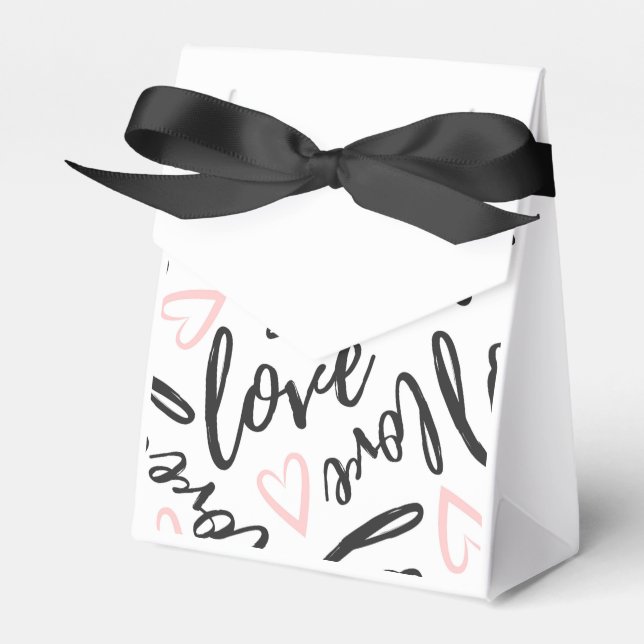 Modern Chic Bridal Shower Thank you Favor Boxes (Front Side)