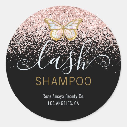 Modern Chic Butterfly Lash Shampoo Product Label